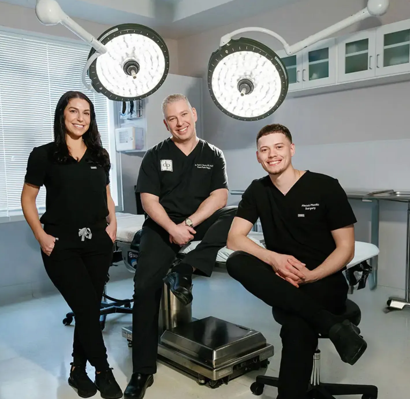 Dr. David Pincus with his team at Pincus Plastic Surgery in Smithtown, NY.